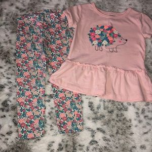 ‼️✨2 for $10✨‼️ Carters 2T Girl TShirt Legging Set